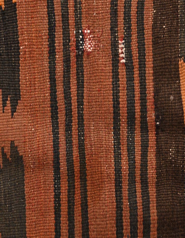 Detail image of  4' 5 x 8' 5  Hand Woven Kilim Fars Wool Rug