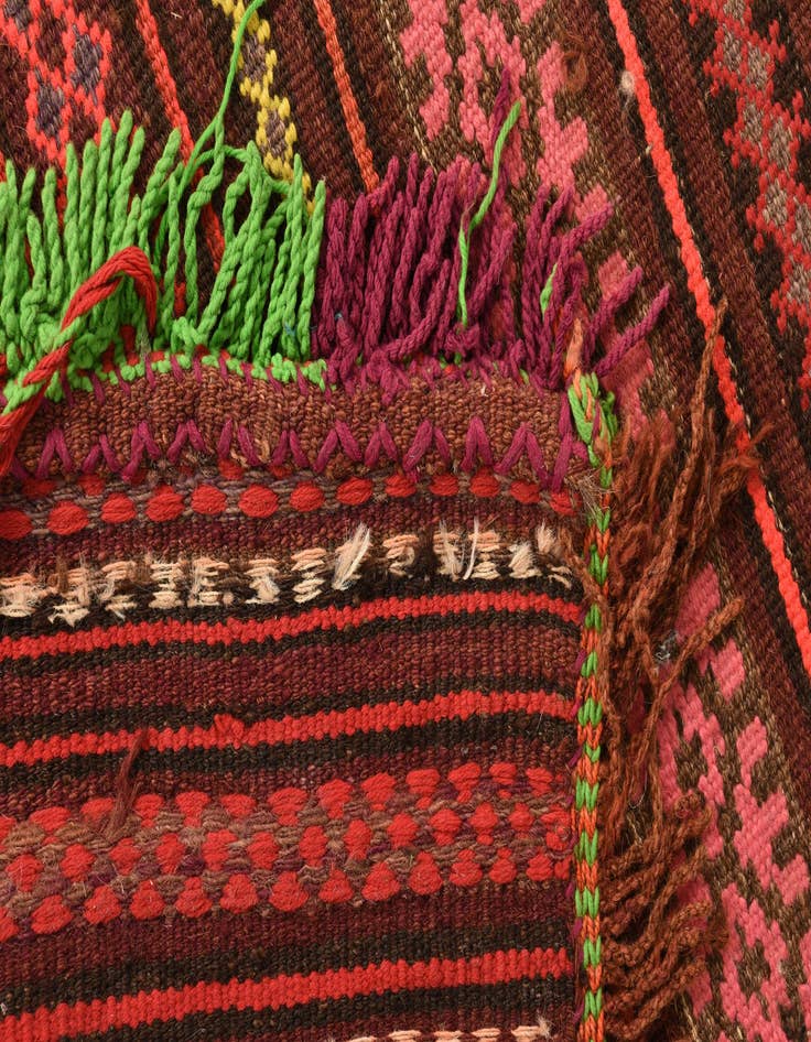 Detail image of  3' 3 x 4' 3  Hand Woven Kilim Fars Wool Rug