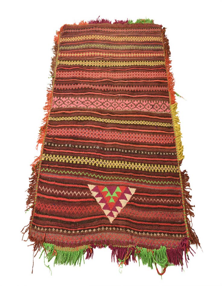 Detail image of  3' 3 x 4' 3  Hand Woven Kilim Fars Wool Rug