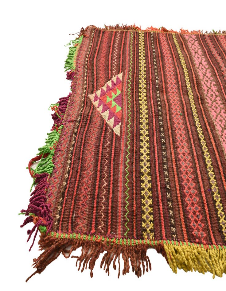 Detail image of  3' 3 x 4' 3  Hand Woven Kilim Fars Wool Rug