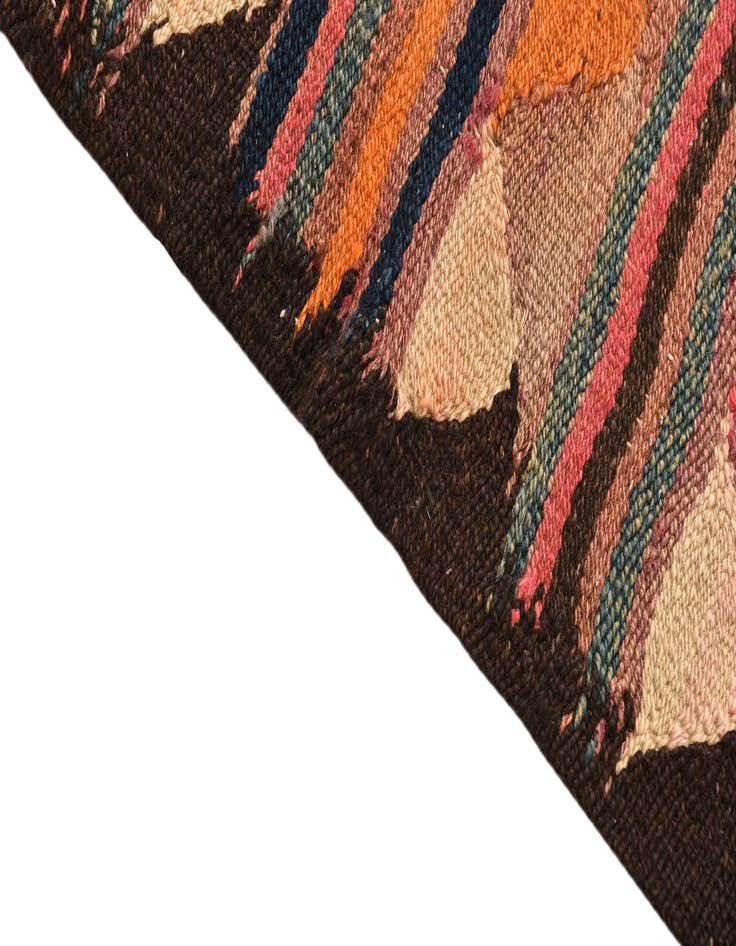 Detail image of  4' 3 x 7' 3  Hand Woven Kilim Fars Wool Rug