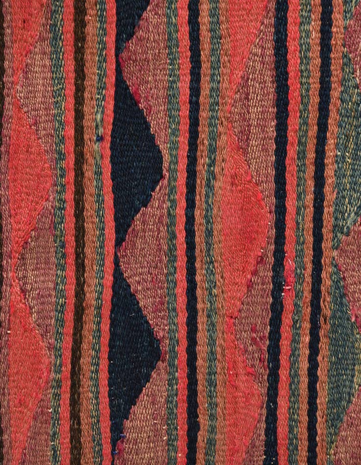 Detail image of  4' 3 x 7' 3  Hand Woven Kilim Fars Wool Rug