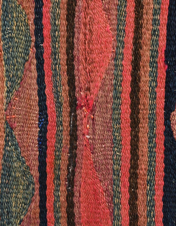 Detail image of  4' 3 x 7' 3  Hand Woven Kilim Fars Wool Rug