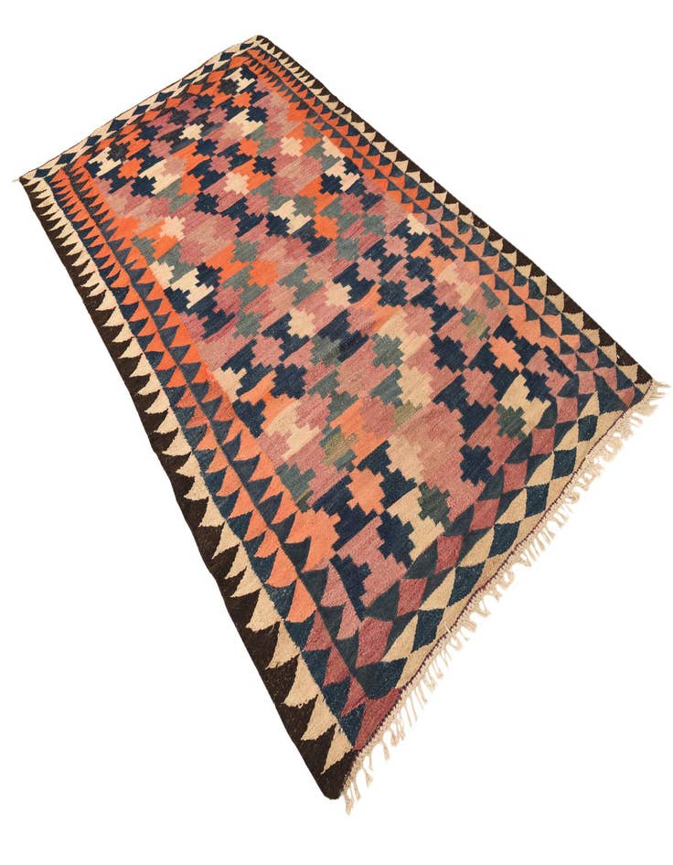 Detail image of  5' 5 x 9'  Hand Woven Kilim Fars Wool Rug