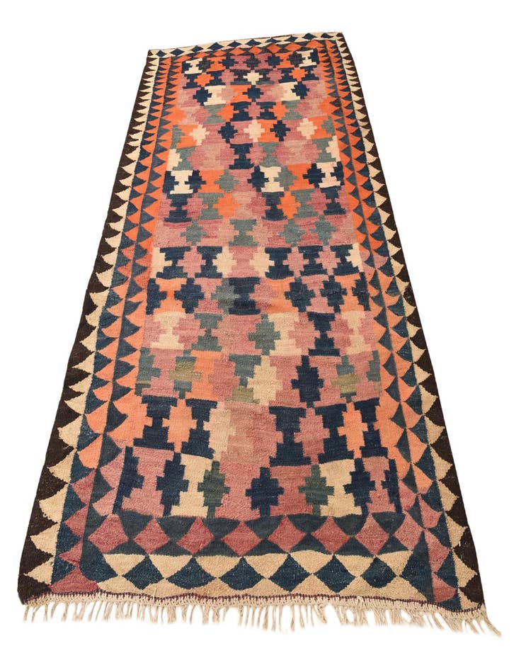 Detail image of  5' 5 x 9'  Hand Woven Kilim Fars Wool Rug
