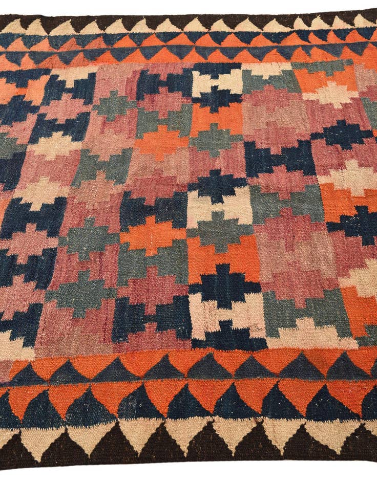 Detail image of  5' 5 x 9'  Hand Woven Kilim Fars Wool Rug