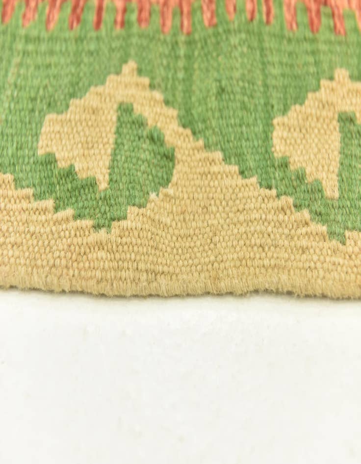 Detail image of  3' 3 x 4' 10  Hand Woven Kilim Maymana Wool Rug