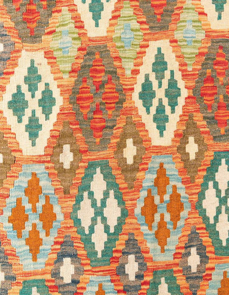 Detail image of  5' x 6' 5  Hand Woven Kilim Maymana Wool Rug