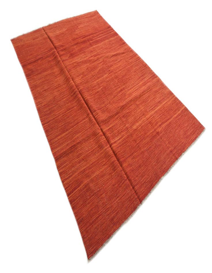 Detail image of  5' 4 x 8'  Hand Woven Kilim Modern Wool Rug