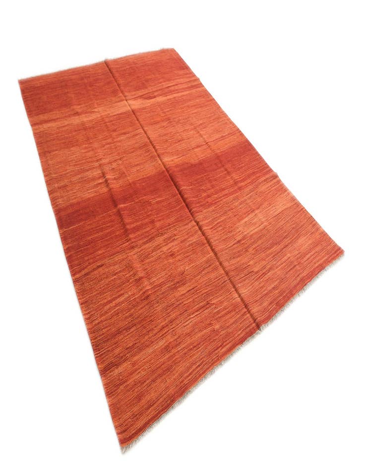 Detail image of  5' 7 x 8'  Hand Woven Kilim Modern Wool Rug