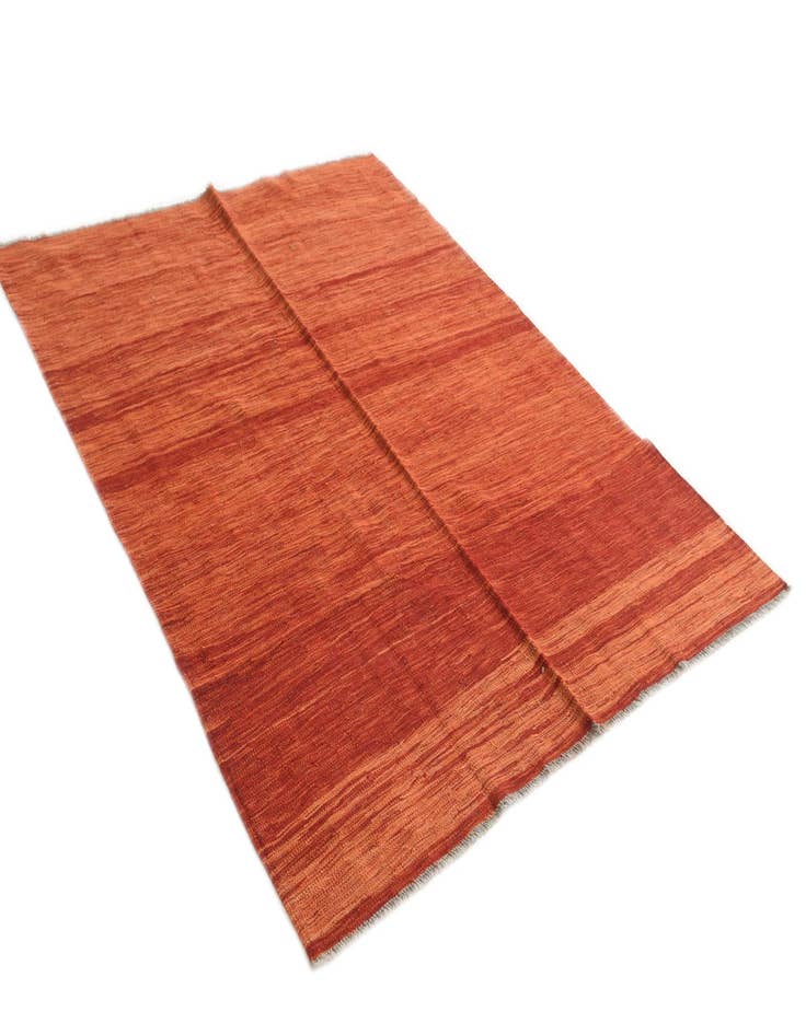 Detail image of  5' x 6' 4  Hand Woven Kilim Modern Wool Rug