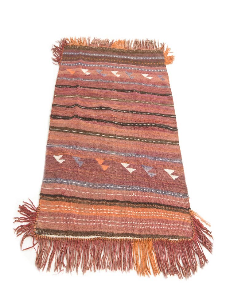 Detail image of  3' 3 x 4'  Hand Woven Kilim Modern Wool Rug