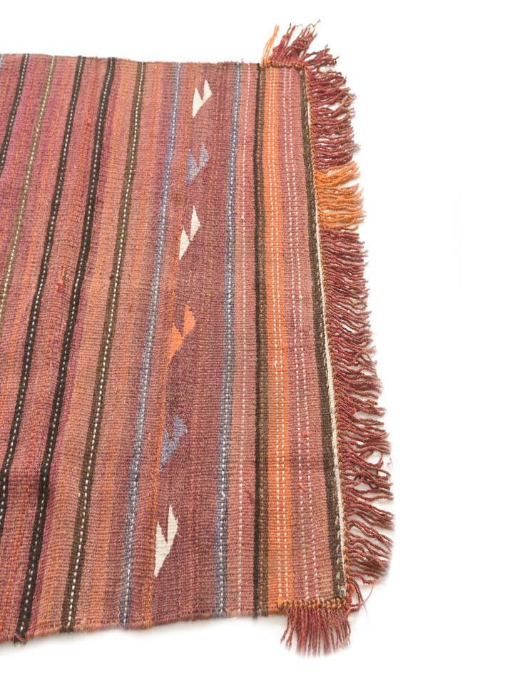 Detail image of  3' 3 x 4'  Hand Woven Kilim Modern Wool Rug