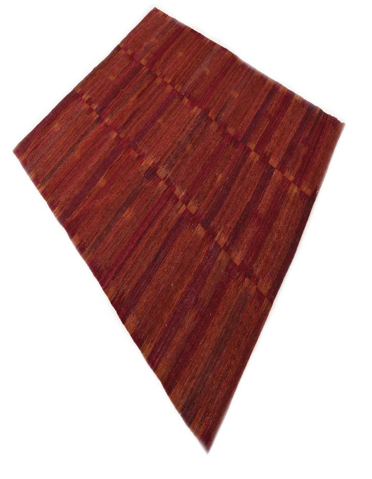 Detail image of  5' 3 x 6' 5  Hand Woven Kilim Modern Wool Rug