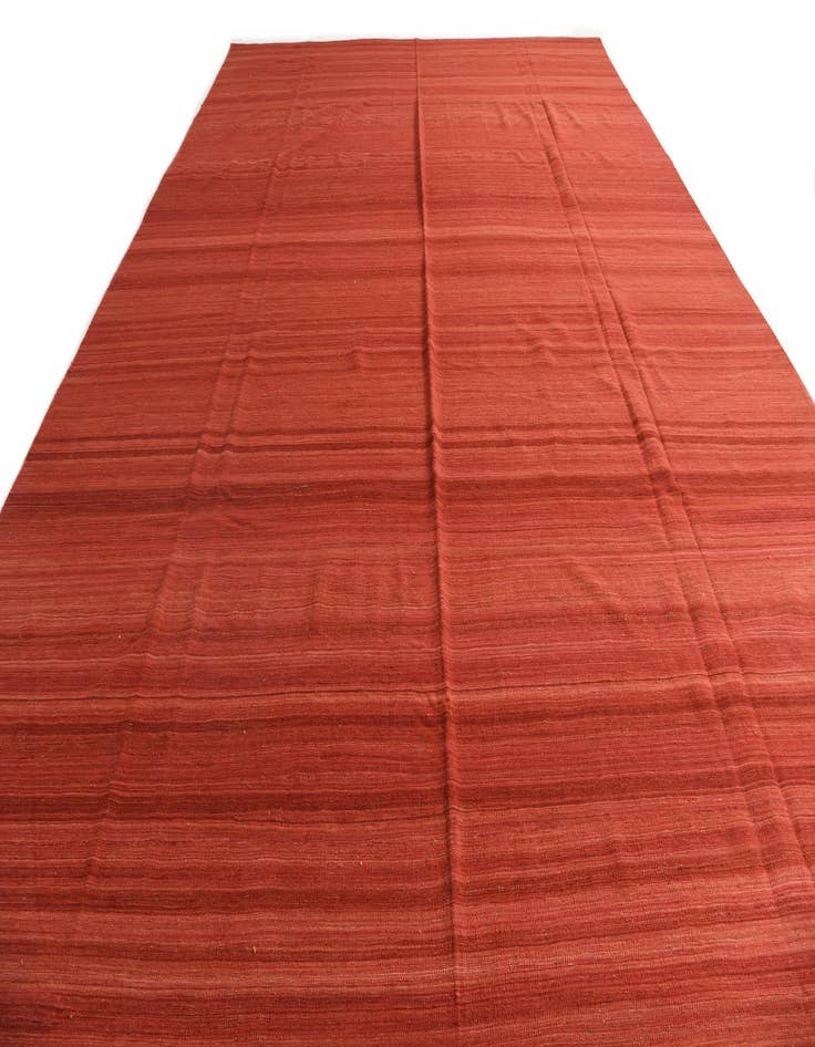 Detail image of  13' 2 x 19' 5  Hand Woven Kilim Modern Wool Rug