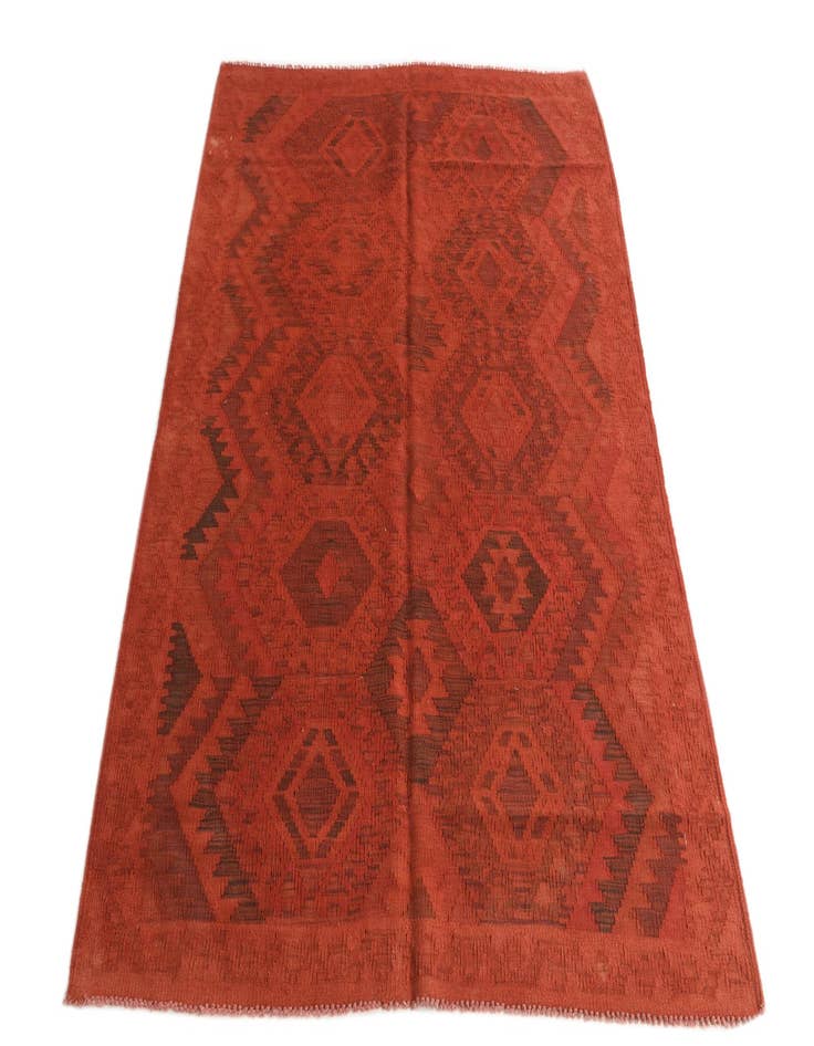 Detail image of  4' 1 x 5' 9  Hand Woven Kilim Modern Wool Rug