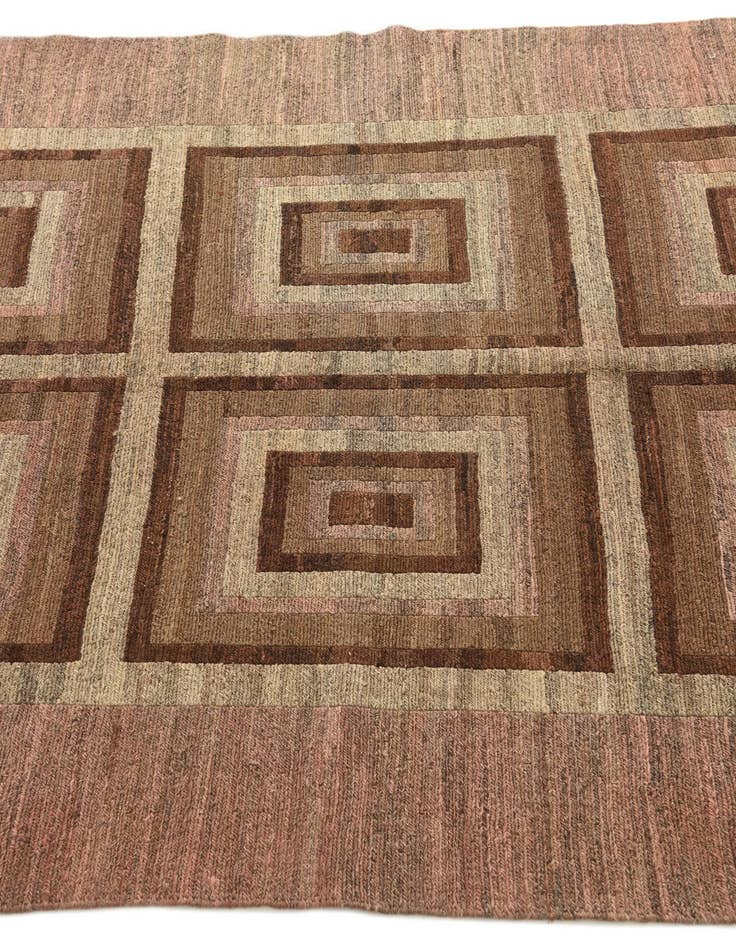 Detail image of  4' 3 x 6' 3  Hand Woven Kilim Modern Wool Rug