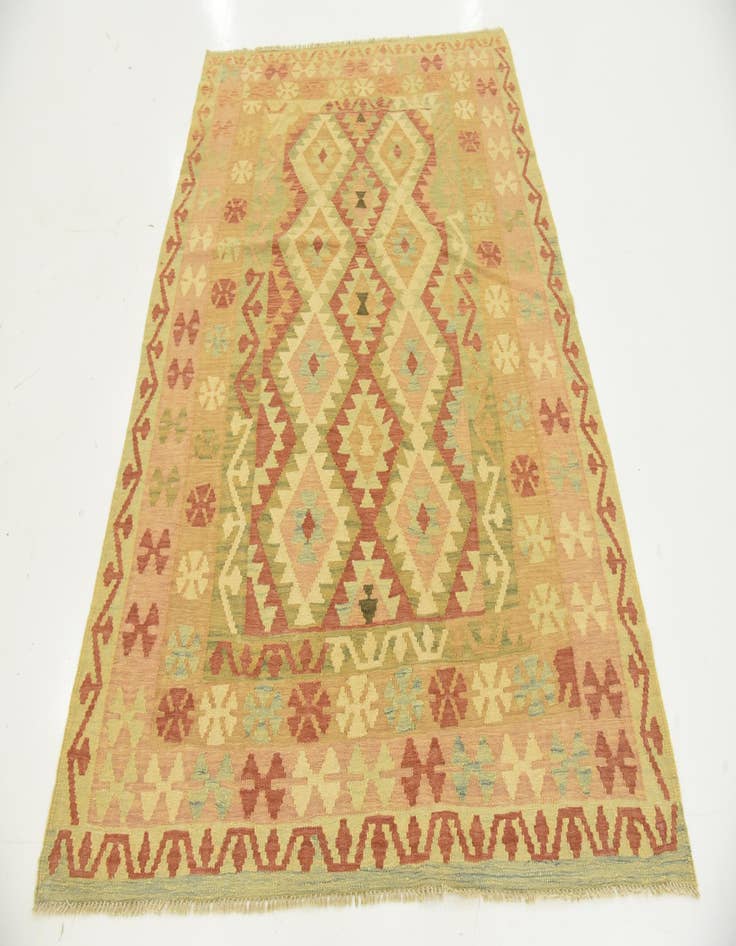 Detail image of  4' 10 x 6' 8  Hand Woven Kilim Waziri Wool Rug