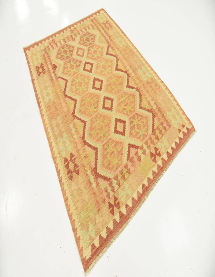 Detail image of  4' 10 x 6' 6  Hand Woven Kilim Waziri Wool Rug