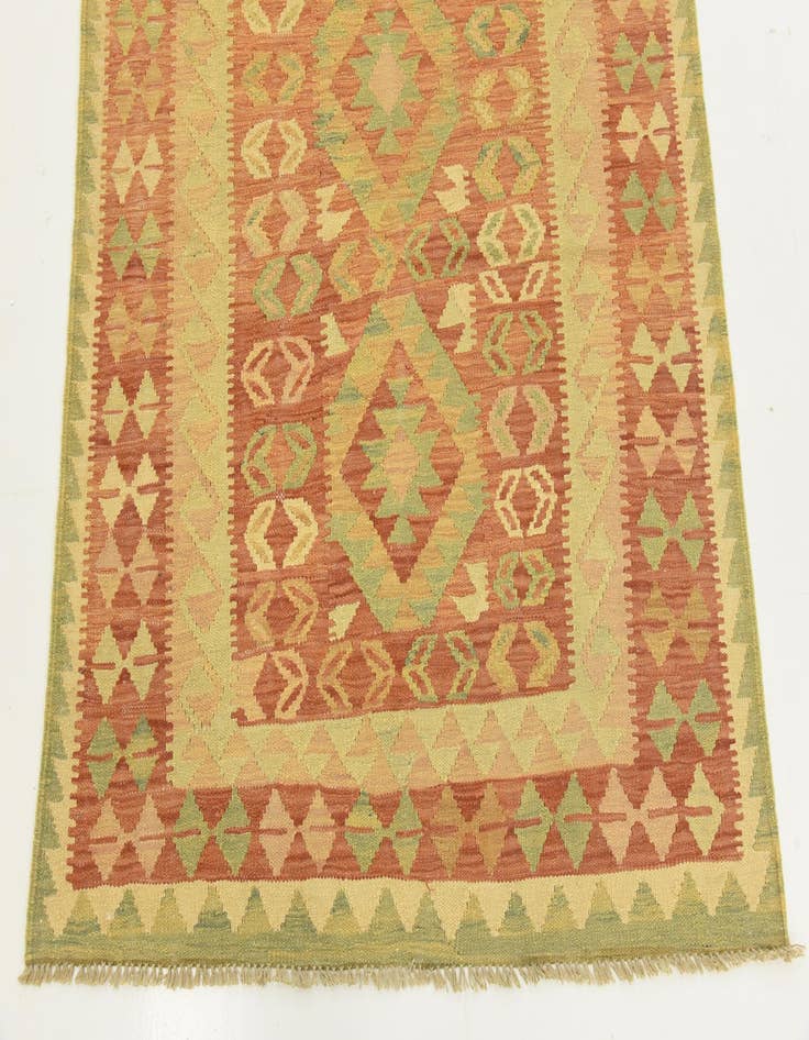 Detail image of  3' 7 x 5' 11  Hand Woven Kilim Waziri Wool Rug