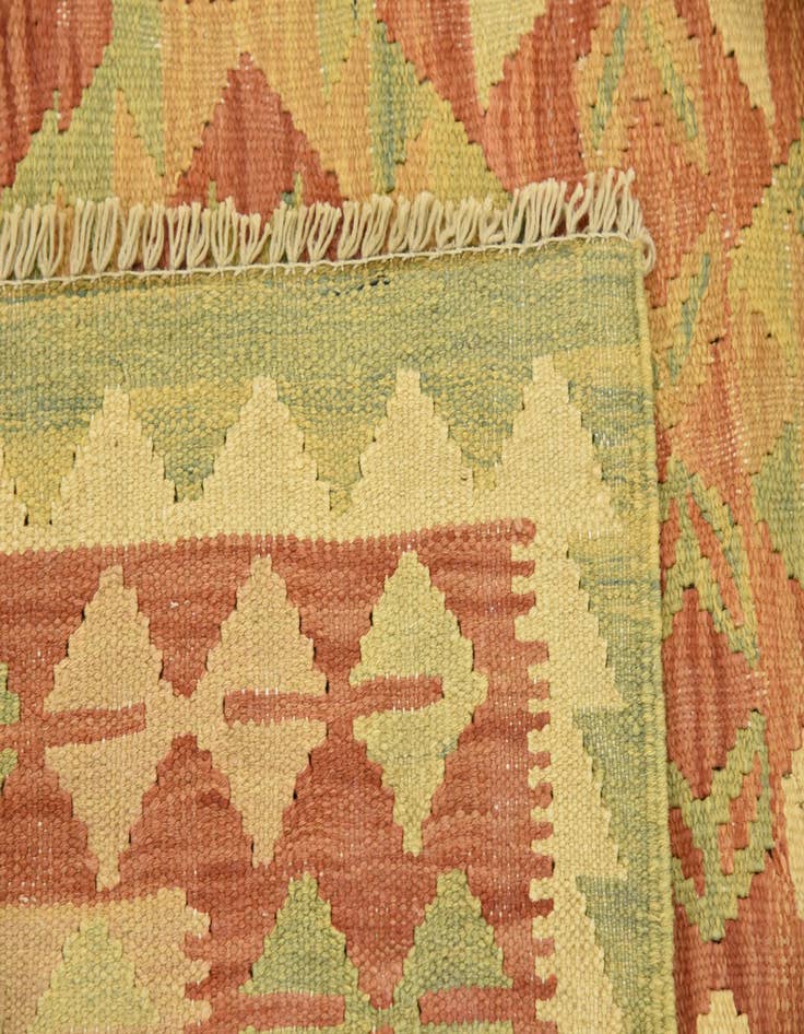 Detail image of  3' 7 x 5' 11  Hand Woven Kilim Waziri Wool Rug