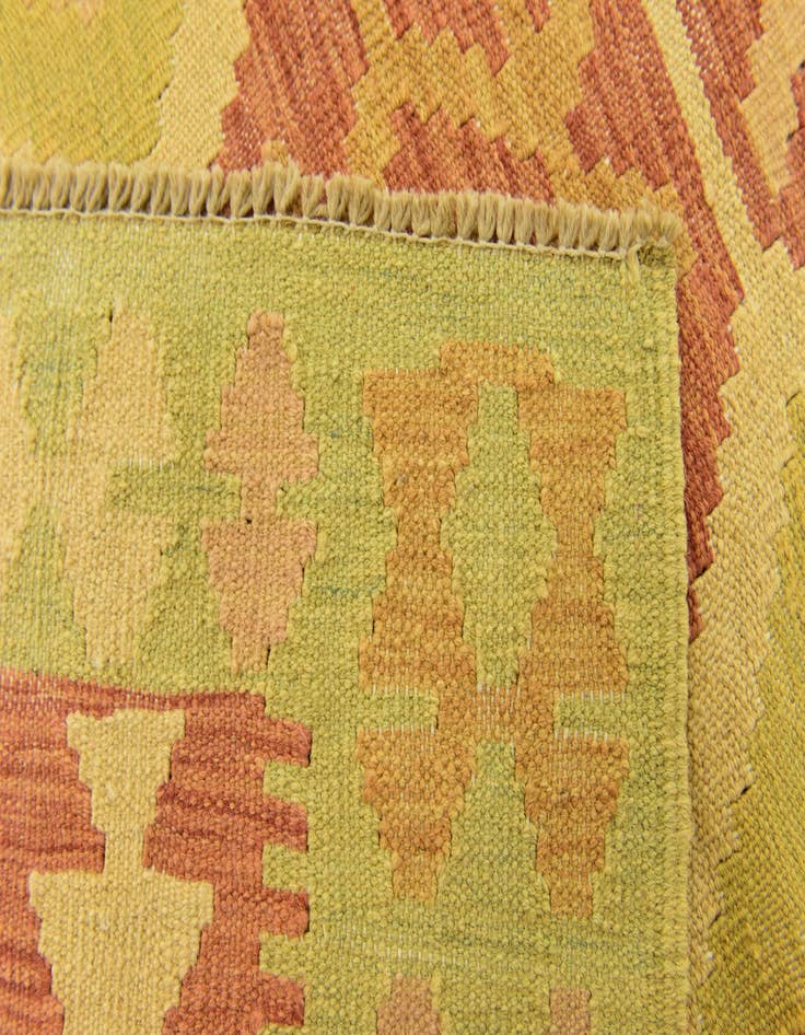 Detail image of  3' 3 x 5'  Hand Woven Kilim Waziri Wool Rug