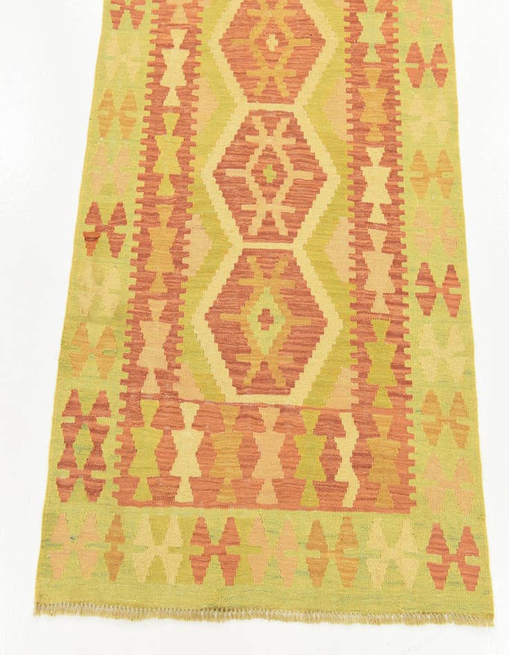 Detail image of  3' 3 x 5'  Hand Woven Kilim Waziri Wool Rug