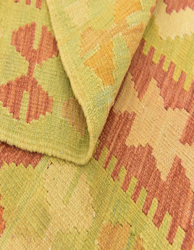 Detail image of  3' 3 x 5'  Hand Woven Kilim Waziri Wool Rug