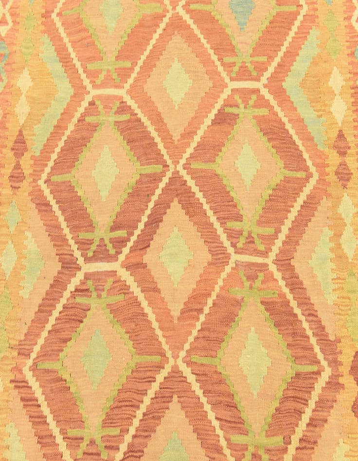 Detail image of  4' 8 x 6' 6  Hand Woven Kilim Waziri Wool Rug