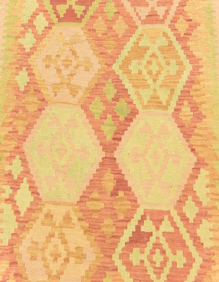 Detail image of  4' 9 x 6' 6  Hand Woven Kilim Waziri Wool Rug