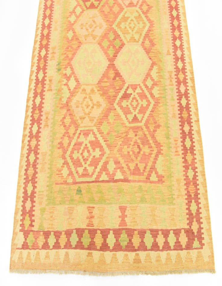 Detail image of  4' 9 x 6' 6  Hand Woven Kilim Waziri Wool Rug