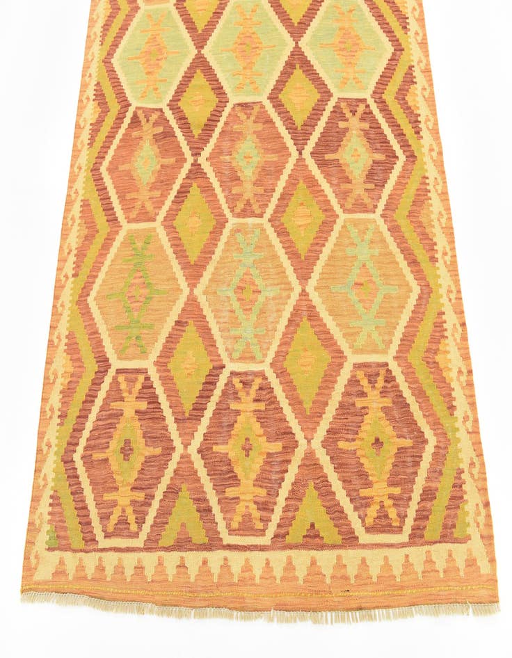 Detail image of  4' 10 x 6' 5  Hand Woven Kilim Waziri Wool Rug