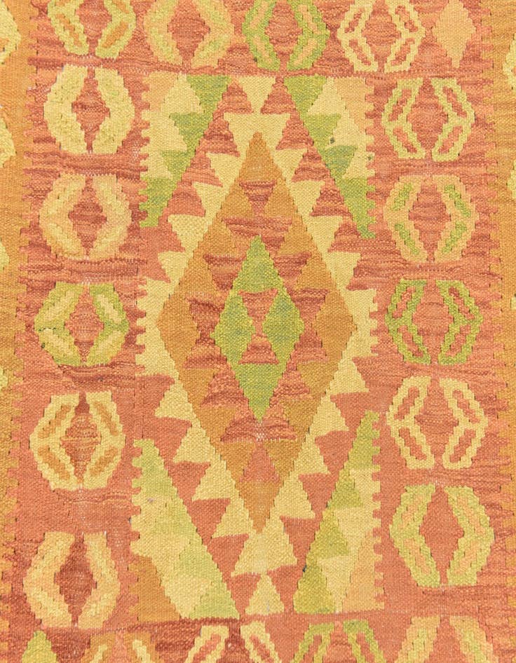 Detail image of  3' 8 x 6'  Hand Woven Kilim Waziri Wool Rug