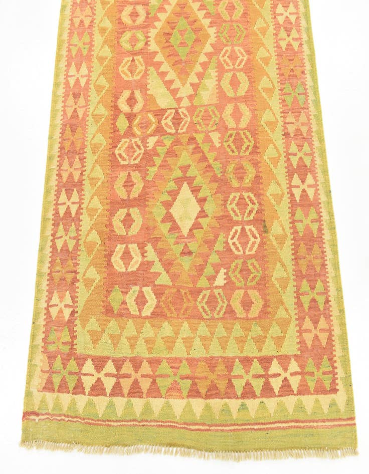 Detail image of  3' 8 x 6'  Hand Woven Kilim Waziri Wool Rug