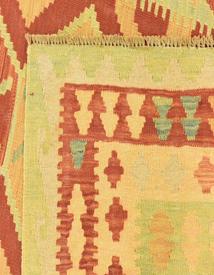 Detail image of  4' x 6' 3  Hand Woven Kilim Waziri Wool Rug