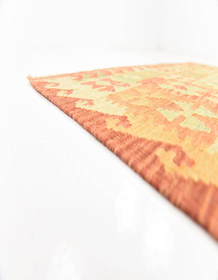 Detail image of  4' x 5' 9  Hand Woven Kilim Waziri Wool Rug