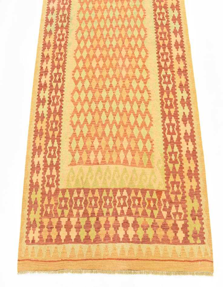 Detail image of  4' 7 x 6' 6  Hand Woven Kilim Waziri Wool Rug