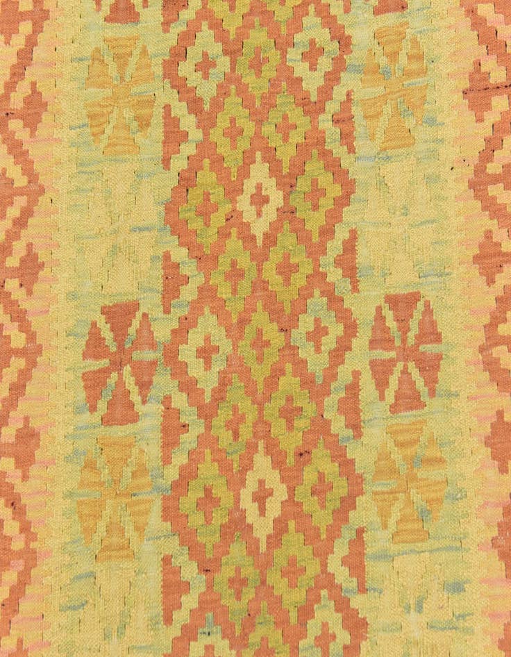 Detail image of  3' 3 x 4' 8  Hand Woven Kilim Waziri Wool Rug
