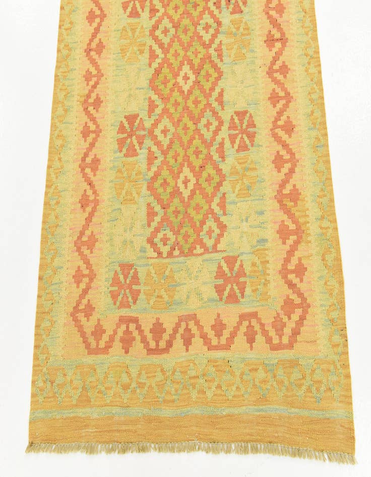 Detail image of  3' 3 x 4' 8  Hand Woven Kilim Waziri Wool Rug