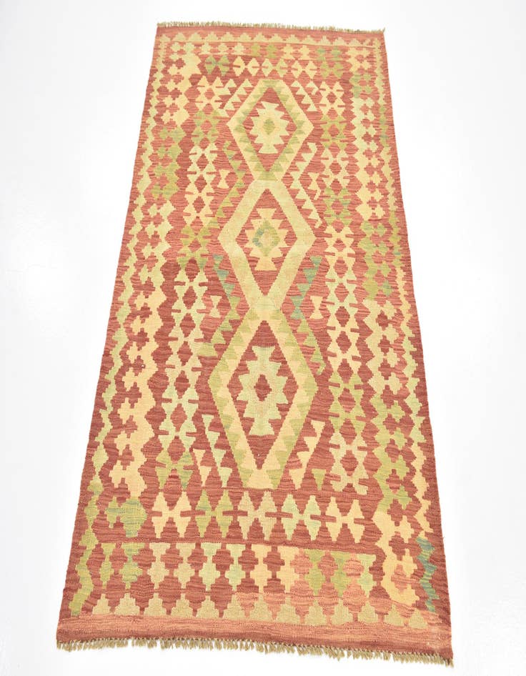 Detail image of  3' 7 x 5'  Hand Woven Kilim Waziri Wool Rug