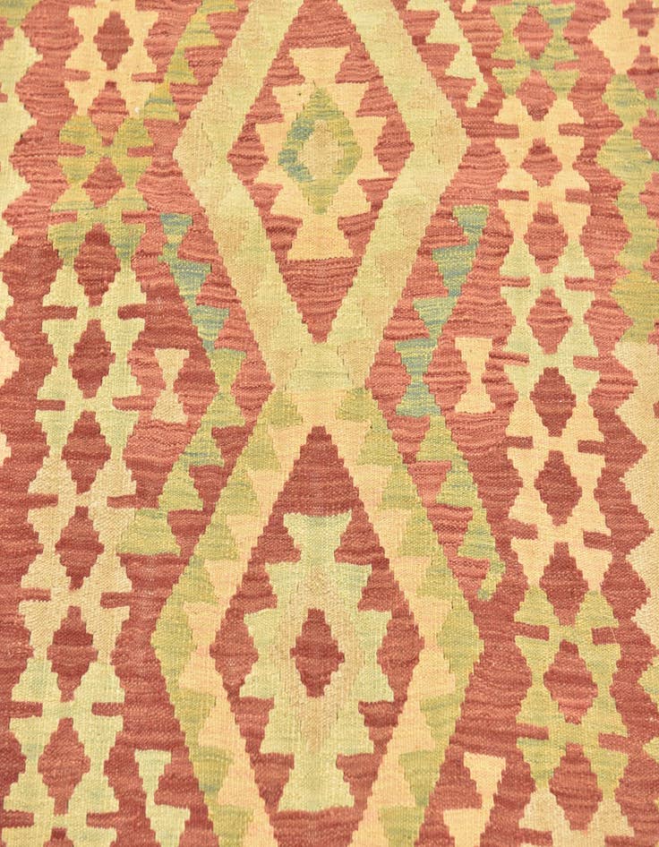 Detail image of  3' 7 x 5'  Hand Woven Kilim Waziri Wool Rug