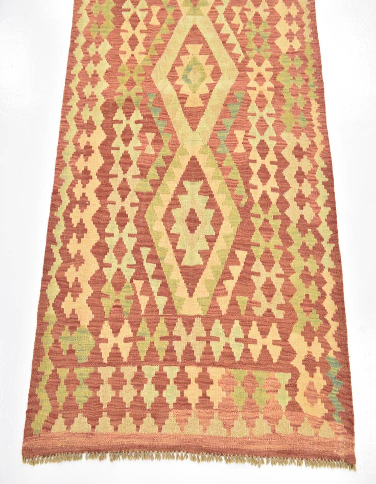 Detail image of  3' 7 x 5'  Hand Woven Kilim Waziri Wool Rug