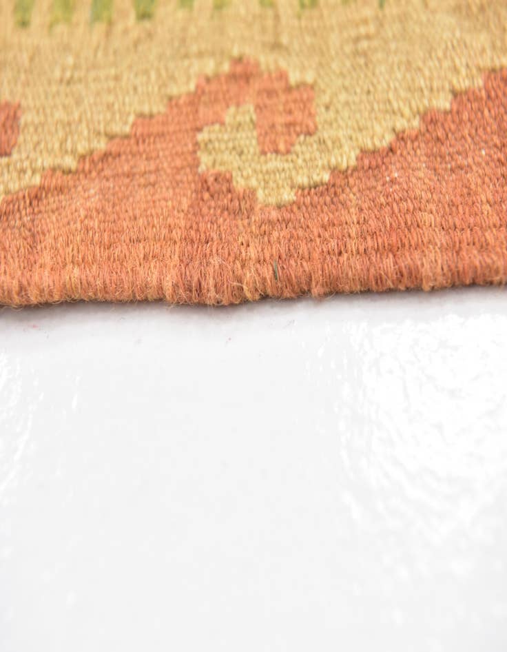 Detail image of  3' 2 x 5'  Hand Woven Kilim Waziri Wool Rug