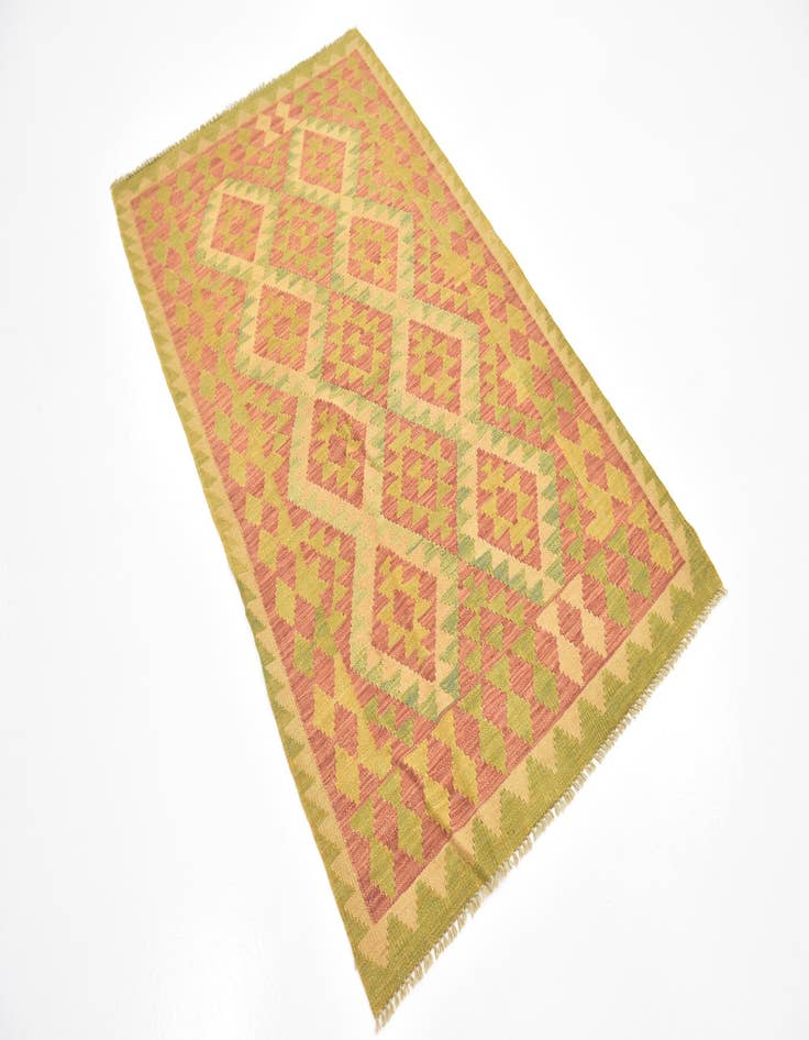 Detail image of  3' x 5' 2  Hand Woven Kilim Waziri Wool Rug