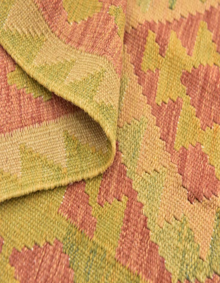 Detail image of  3' x 5' 2  Hand Woven Kilim Waziri Wool Rug