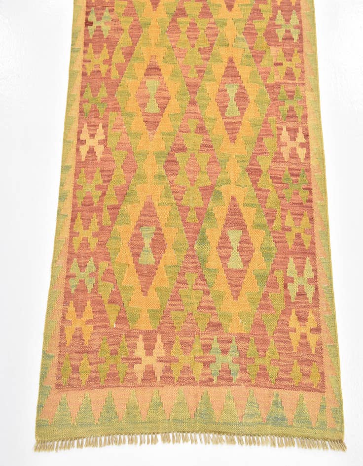 Detail image of  3' x 5' 2  Hand Woven Kilim Waziri Wool Rug