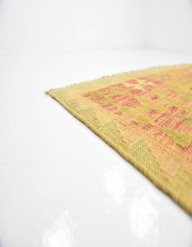 Detail image of  3' x 5' 2  Hand Woven Kilim Waziri Wool Rug