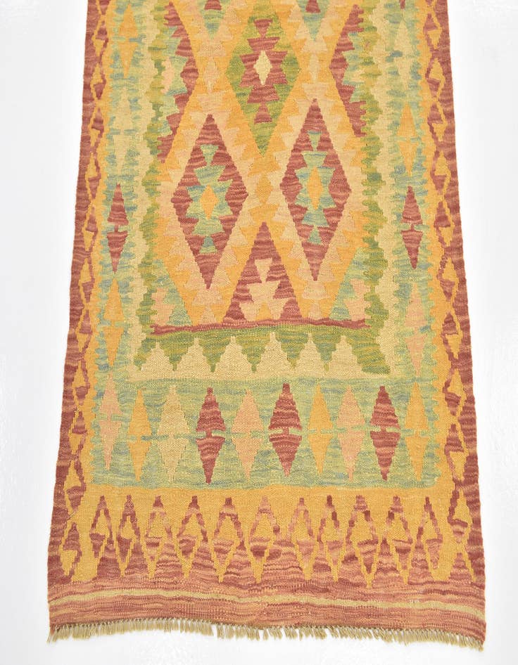 Detail image of  3' x 5' 4  Hand Woven Kilim Waziri Wool Rug