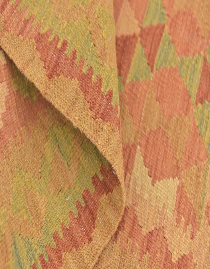 Detail image of  3' 4 x 5'  Hand Woven Kilim Waziri Wool Rug