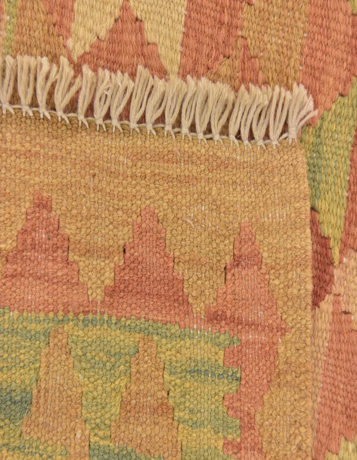 Detail image of  3' 4 x 5'  Hand Woven Kilim Waziri Wool Rug